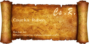 Csurka Ruben névjegykártya